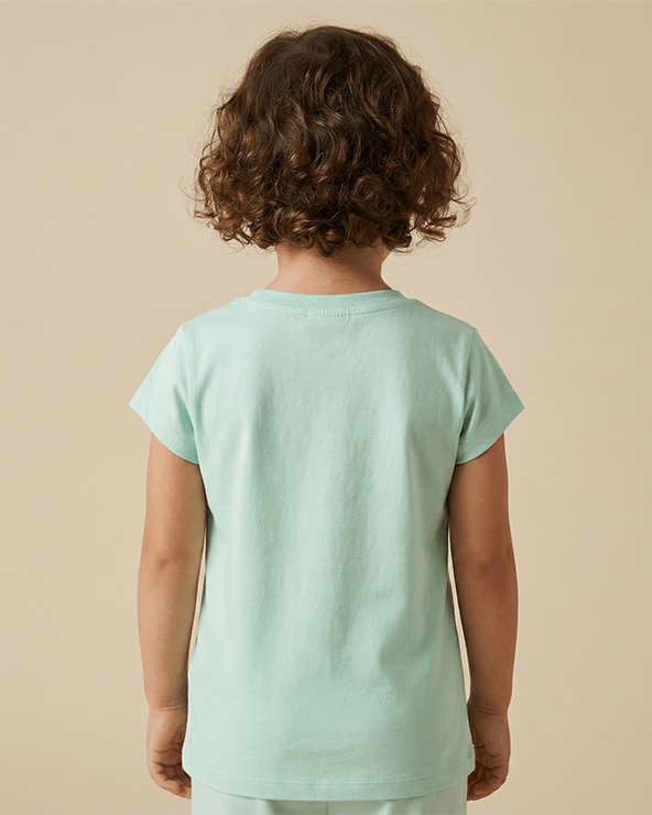 Fresh Teal Cotton T-Shirt for Girls - BYB PREMIUM