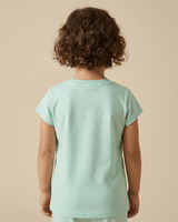 Fresh Teal Cotton T-Shirt for Girls - BYB PREMIUM