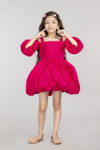 Fuchsia Balloon Dress - BYB PREMIUM