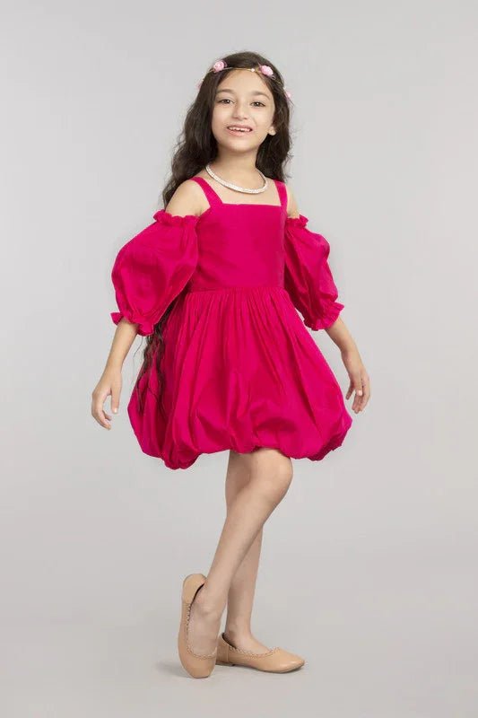 Fuchsia balloon dress   byb premium