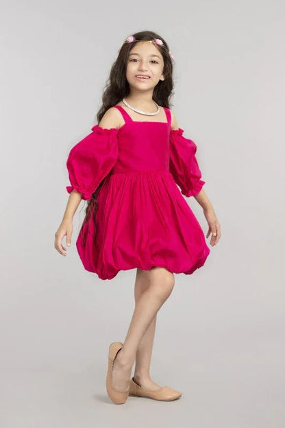 Fuchsia Balloon Dress - BYB PREMIUM