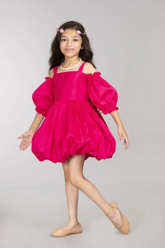 Fuchsia Balloon Dress - BYB PREMIUM