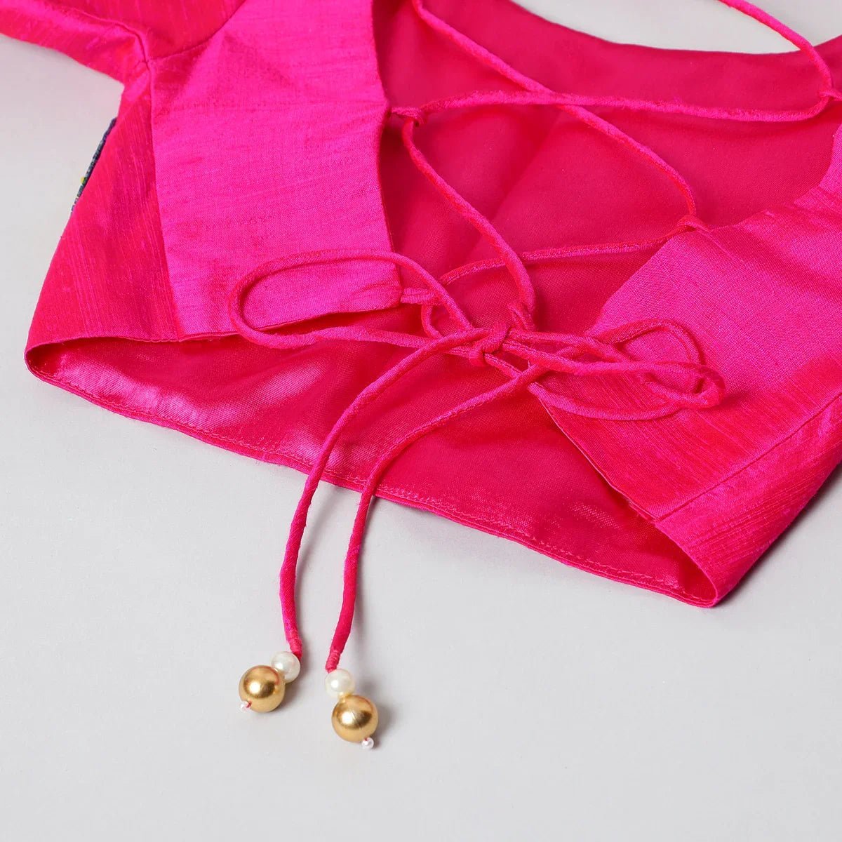 Fuchsia pink tissue silk lehenga set with butterfly embroidery for baby girls   byb premium