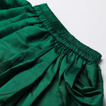 Load image into Gallery viewer, Fuchsia Pink Tissue Silk Mayurpankh Embroidered Top with Green Taffeta Dhoti - BYB PREMIUM
