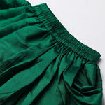 Load image into Gallery viewer, Fucshia pink tissue silk Mayurpankh pearls embroidery with taffeta Green Dhoti - BYB PREMIUM
