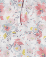 Load image into Gallery viewer, Girls Dobby Cotton Dress Combo Set – Floral Dress &amp; Peach Top Outfit (Pack of 2) - BYB PREMIUM

