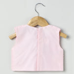Load image into Gallery viewer, Girls Floral Embroidered Crop Top with Pink Skirt | Party &amp; Festive Wear - BYB PREMIUM
