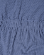 Load image into Gallery viewer, Girls Linen Lurex Co-ord Combo Set – Blue Jumpsuit &amp; Embroidered Top with Shorts (Pack of 2) - BYB PREMIUM
