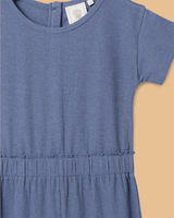 Girls Linen Lurex Co-ord Combo Set – Blue Jumpsuit & Embroidered Top with Shorts (Pack of 2) - BYB PREMIUM