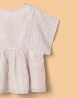 Girls Linen Lurex Co-ord Combo Set – Blue Jumpsuit & Embroidered Top with Shorts (Pack of 2) - BYB PREMIUM