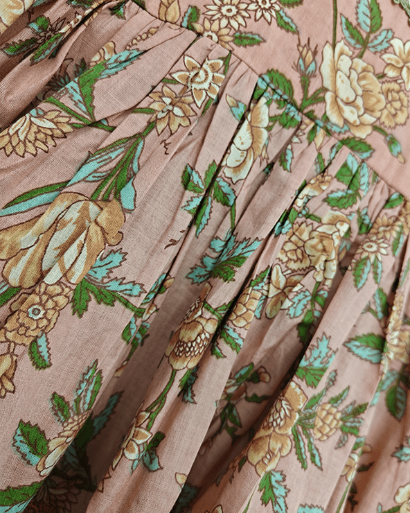 Girls Peach Cotton Sharara Set with Printed Peplum Top| Premium Cotton Ethnic Wear - BYB PREMIUM