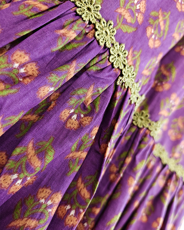 Girls Purple Cotton Sharara Set with Printed Peplum Top| Premium Cotton Ethnic Wear - BYB PREMIUM