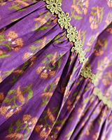 Girls Purple Cotton Sharara Set with Printed Peplum Top| Premium Cotton Ethnic Wear - BYB PREMIUM