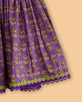 Girls Purple Cotton Sharara Set with Printed Peplum Top| Premium Cotton Ethnic Wear - BYB PREMIUM