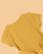 Load image into Gallery viewer, Girls Viscose Moss Dress Combo Set – Mustard Solid Dress &amp; Embroidered Beige Dress (Pack of 2) - BYB PREMIUM
