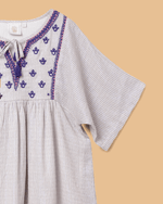 Load image into Gallery viewer, Girls Viscose Moss Dress Combo Set – Mustard Solid Dress &amp; Embroidered Beige Dress (Pack of 2) - BYB PREMIUM

