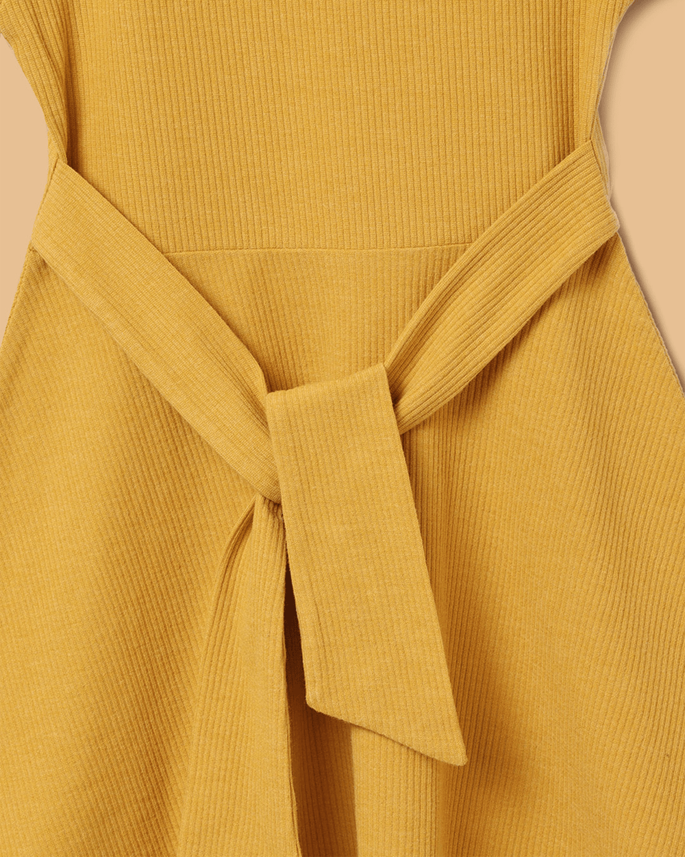 Girls Viscose Moss Dress Combo Set – Mustard Solid Dress & Embroidered Beige Dress (Pack of 2) - BYB PREMIUM