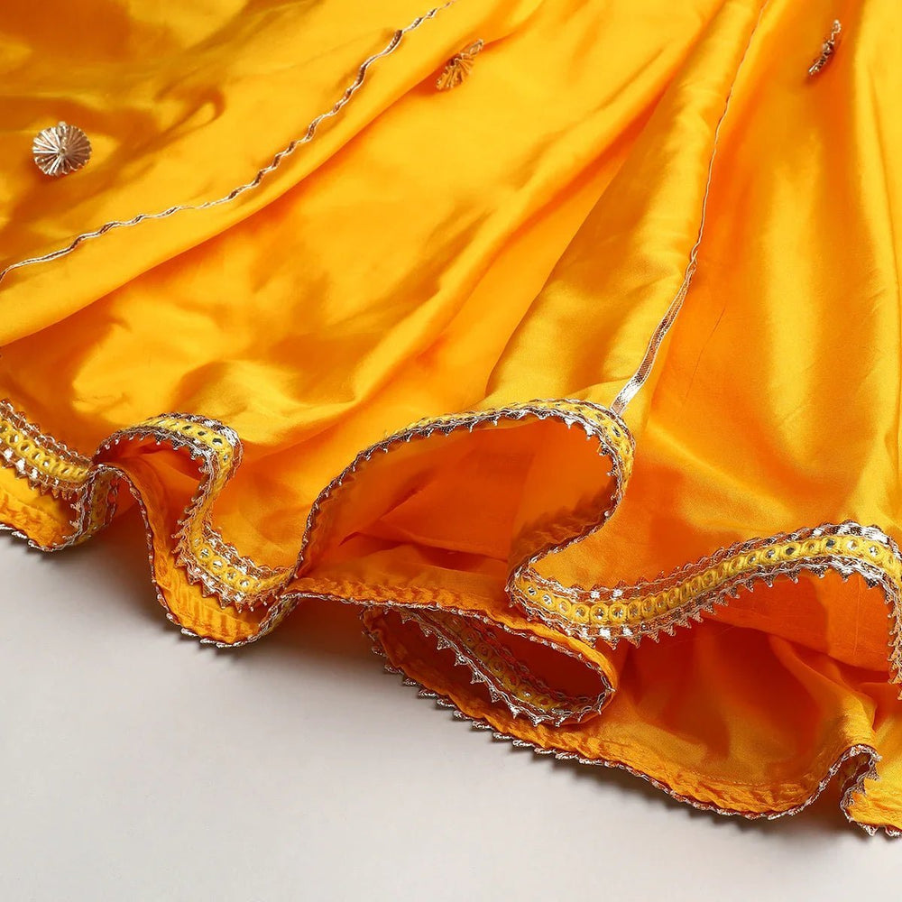 Girls Yellow Lehenga Set with Dupatta - BYB PREMIUM