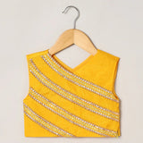 Girls Yellow Lehenga Set with Dupatta - BYB PREMIUM