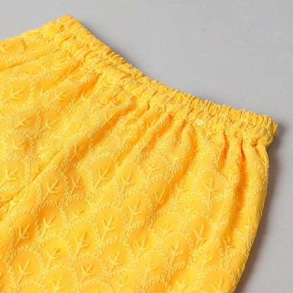 Golden Glow Embroidered Sharara Set - BYB PREMIUM