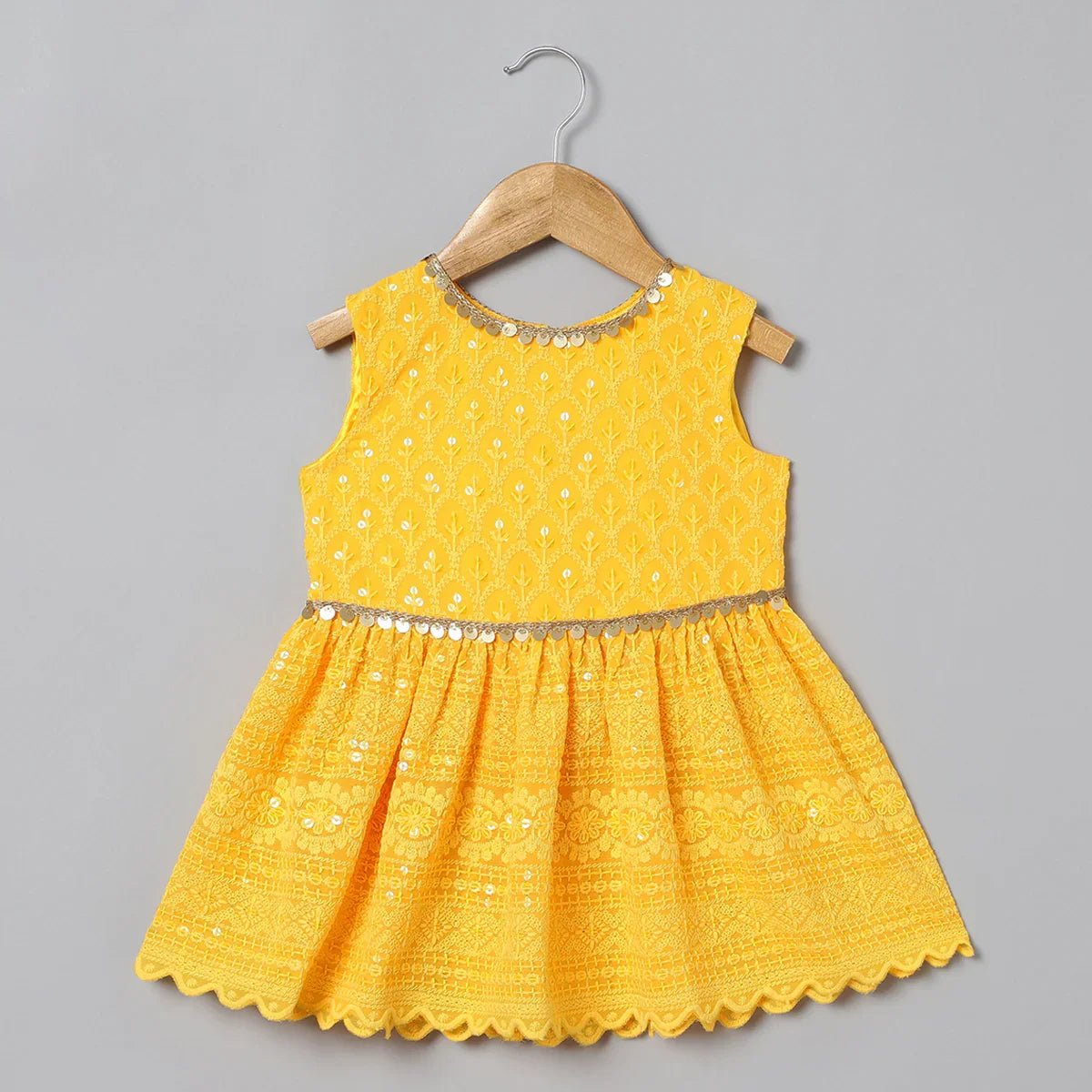 Golden Glow Embroidered Sharara Set - BYB PREMIUM