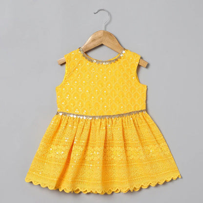 Golden Glow Embroidered Sharara Set - BYB PREMIUM