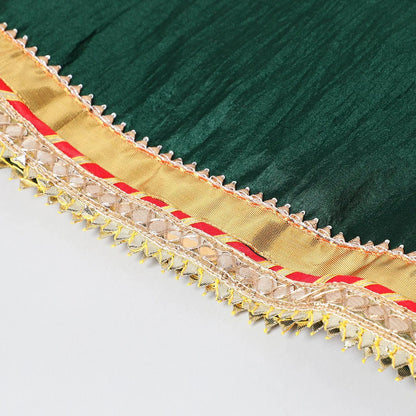Green Bandhani Silk Lehenga Kurti Set - BYB PREMIUM
