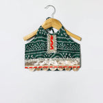 Load image into Gallery viewer, Green Cotton Kota Halter Top &amp; Bandhani Skirt Set for Baby Girls - BYB PREMIUM
