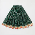Load image into Gallery viewer, Green Cotton Kota Halter Top &amp; Bandhani Skirt Set for Baby Girls - BYB PREMIUM
