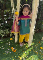 Load image into Gallery viewer, Green Satin Silk Kurti Set - BYB PREMIUM
