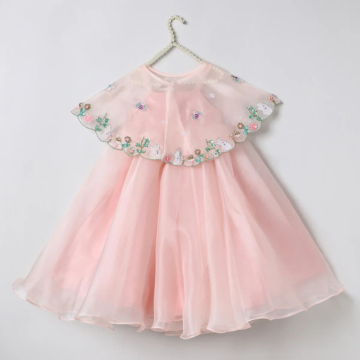 Hand Embroidered Cape set Dress - BYB PREMIUM