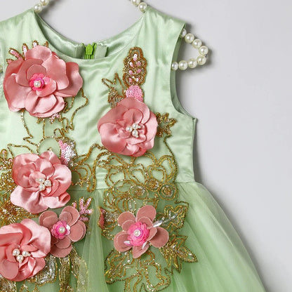 Hand Embroidered Maxi Dress - BYB PREMIUM