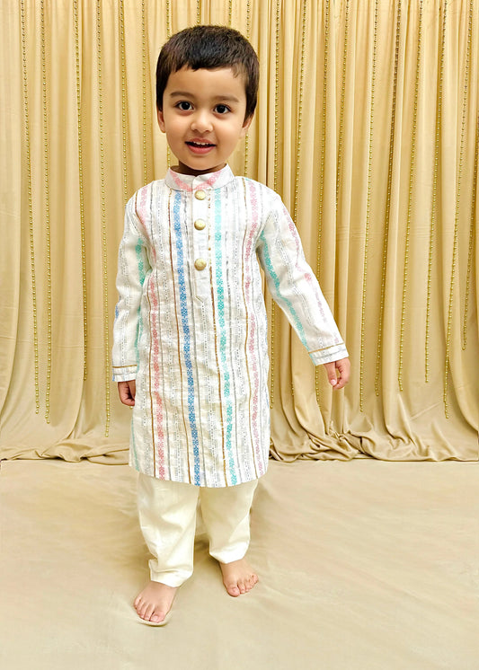 Off-white Kurta Pyjama Set
