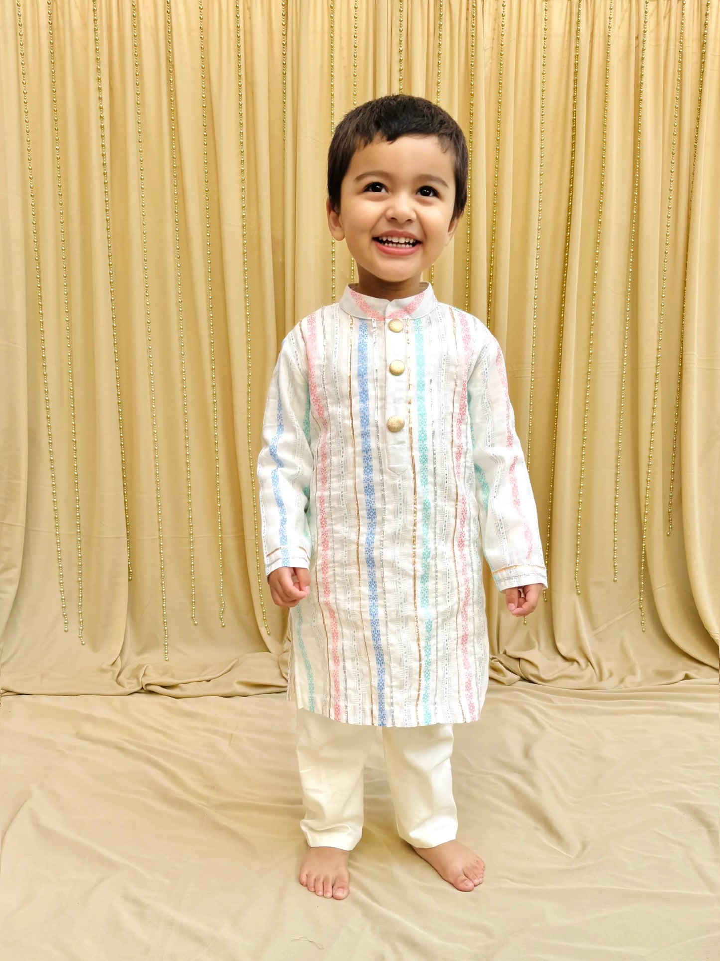 Off-white Kurta Pyjama Set