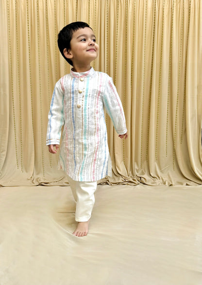 Off-white Kurta Pyjama Set