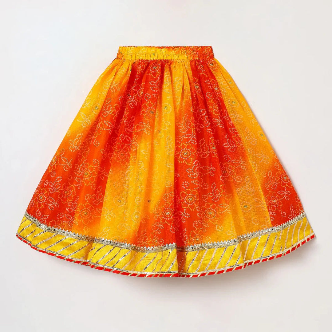 Kota doria gota embellished strapy top skirt and dupatte set - BYB PREMIUM