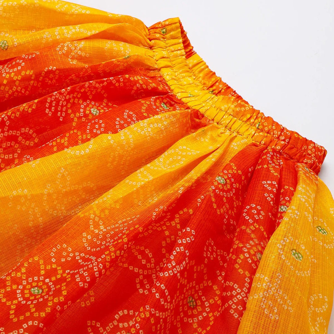 Kota doria gota embellished strapy top skirt and dupatte set - BYB PREMIUM