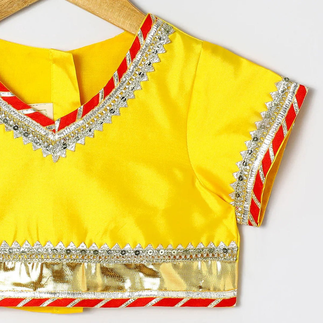 Kota doria gota embellished strapy top skirt and dupatte set - BYB PREMIUM