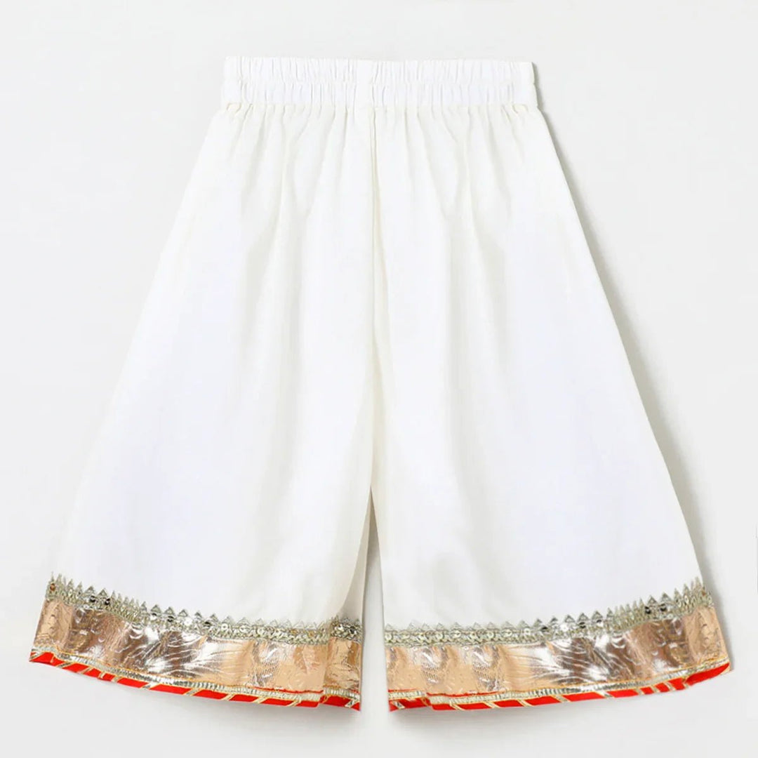 Kota Doria Peplum Top & Plazo Set with Gota Embellishment - BYB PREMIUM