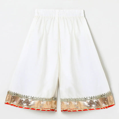 Kota Doria Peplum Top & Plazo Set with Gota Embellishment - BYB PREMIUM