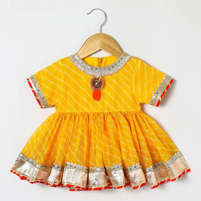 Kota Doria Peplum Top & Plazo Set with Gota Embellishment - BYB PREMIUM