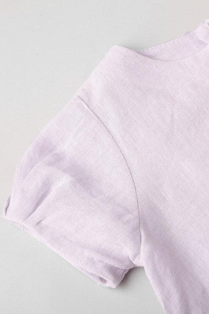 Lavender Breeze Linen Dress for Girls - BYB PREMIUM