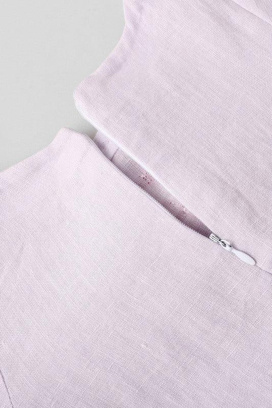 Lavender breeze linen dress for girls   byb premium