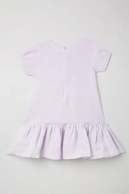 Lavender Breeze Linen Dress for Girls - BYB PREMIUM