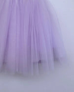 Load image into Gallery viewer, Lavender Tulle Girls Party Gown with Metallic Embroidery &amp; Detachable Sleeves - BYB PREMIUM
