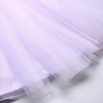 Load image into Gallery viewer, Lavender Tulle Girls Party Gown with Metallic Embroidery &amp; Detachable Sleeves - BYB PREMIUM
