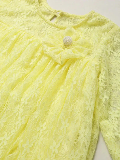 Lemon Yellow Lace Dress - BYB PREMIUM