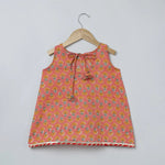 Load image into Gallery viewer, Light Orange, Red &amp; Yellow Ethnic Set for Girls - BYB PREMIUM
