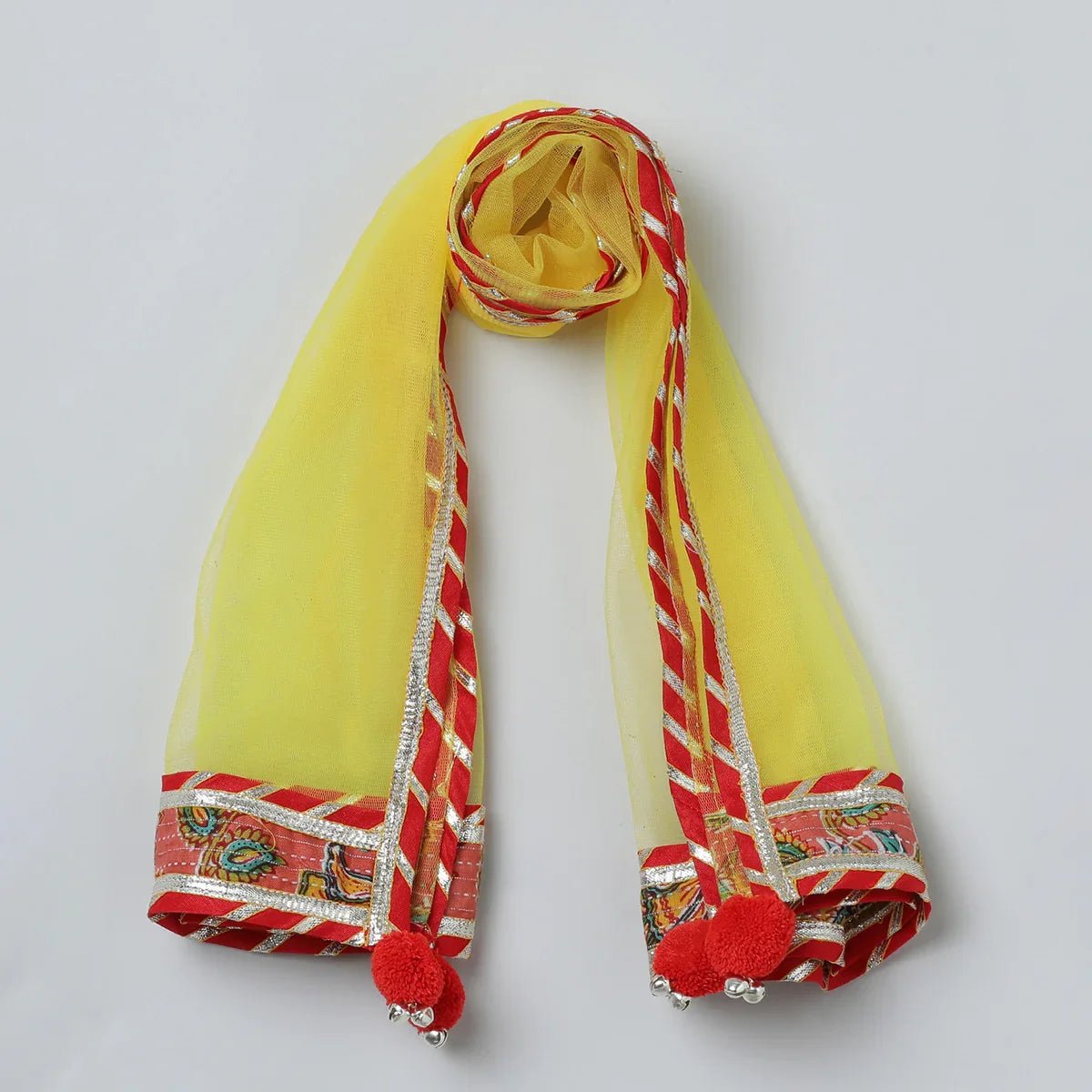 Light Orange, Red & Yellow Ethnic Set for Girls - BYB PREMIUM