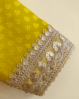 Lime Yellow Banarasi Silk Kurti Sharara Set for Girls with Cotton Lining - BYB PREMIUM